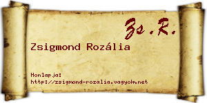 Zsigmond Rozália névjegykártya