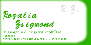 rozalia zsigmond business card